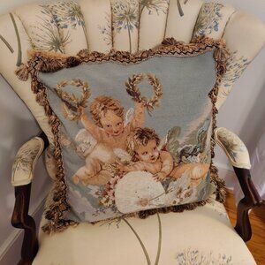 Large overstuffed Cherub decorative pillow